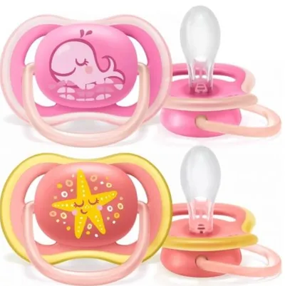 Suzete Ultra Air design marin fetite 6-18luni SCF085/04, 2 bucati, Philips Avent