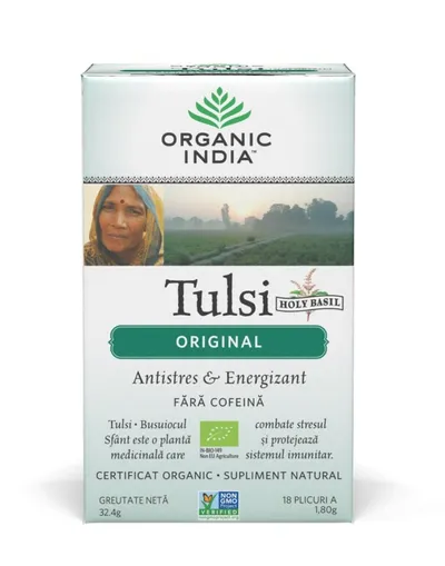 ORGANIC INDIA CEAI ADAPTOGEN TULSI ORIGINAL BIO 18 PLICURI