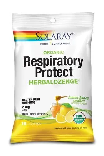 Respiratory protect dropsuri cu lamaie si miere, 18 comprimate, Secom