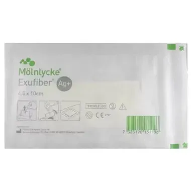 Pansament Exufiber Ag+ 20 x 30cm, 1 bucata, Molnlycke