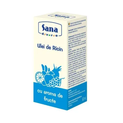 SANA Ulei de ricin cu aroma de fructe, 60 ml