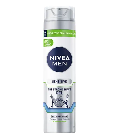 Gel de ras Men Sensitive One Stroke, 200ml, Nivea