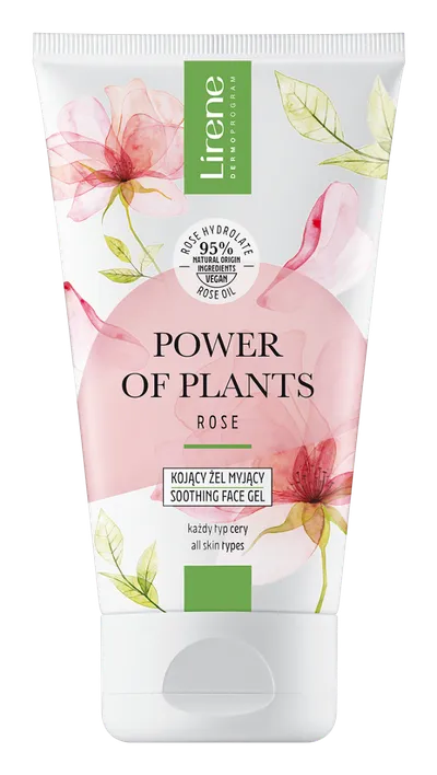 Gel calmant pentru curatare faciala Trandafir Power Of Plants, 150ml, Lirene