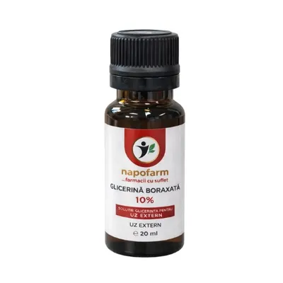 Glicerina boraxata 10%, 20 ml, Napofarm