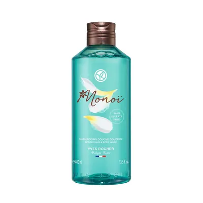 Sampon si gel de dus pentru corp si par Monoi, 400ml, Yves Rocher