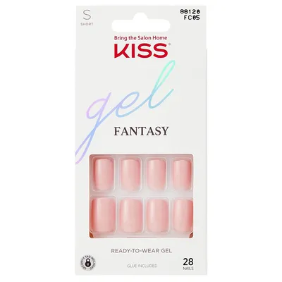 Unghii false Short Squoval Midnight Snac Gel Fantasy Color, 28 bucati, Kiss