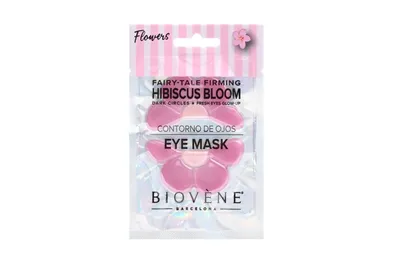 Masca pentru zona ochilor Hibiscus Bloom pentru cearcane si umflaturi, 2 bucati, Biovene