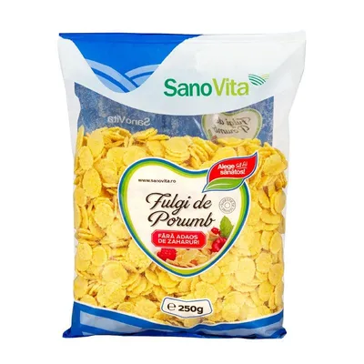 Fulgi de porumb fara zahar, 250g, SanoVita