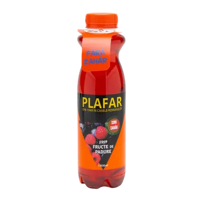 Sirop de fructe de padure cu zero zahar, 500ml, Plafar