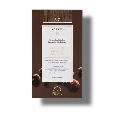 Vopsea de par Argan Oil 6.7 Cocoa, 50ml, Korres