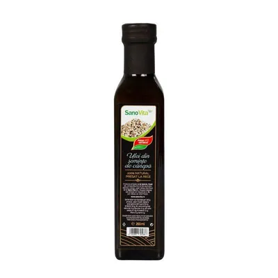 Ulei din seminte de canepa presat la rece, 250ml, SanoVita