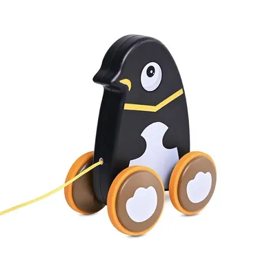 Jucarie de tras cu roti 9-36 luni Pinguin, 1 bucata, Lorelli