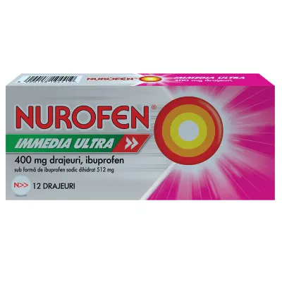 Nurofen Immedia Ultra, 400 mg, 12 drajeuri, Reckitt Benckiser