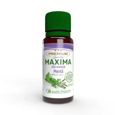 Ulei esential de menta Maxima , uz extern, 10 ml, Justin Pharma