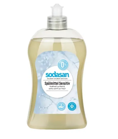 Detergent Lichid pentru Vase Sensitiv Bio, 500 ml, Sodasan
