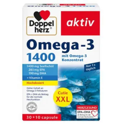 DOPPELHERZ AKTIV OMEGA 3 1400MG 40 CAPSULE(30+10) XXL
