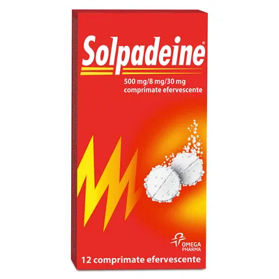 Solpadeine, 500 mg/8 mg/30 mg, 12 comprimate efervescente, Omega Pharma