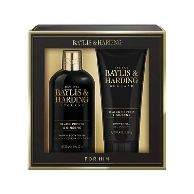 Baylis & Harding Set cadou Duo Signature Men's Black Pepper & Ginseng- Luxury bathing essentials