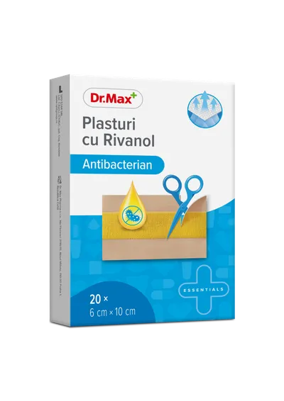 Dr. Max Plasturi cu rivanol 6x10cm, 20 bucati
