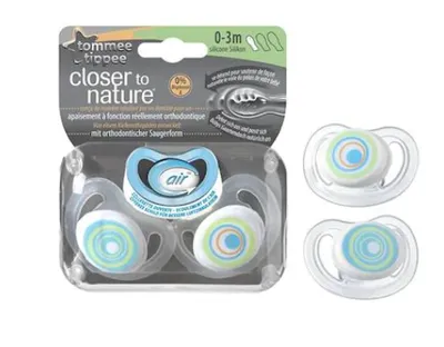 Suzeta Closer to Nature C-Air 0-3 luni, 2 bucati, Tommee Tippee