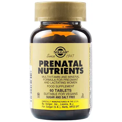SOLGAR PRENATAL NUTRIENT 60 TABLETE