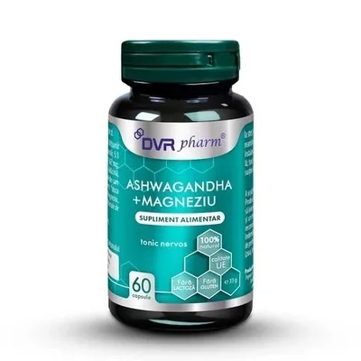 Aswagandha + Magneziu, 60cps, DVR Pharm