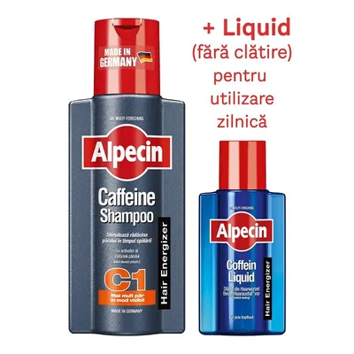 ALPECIN SAMPON CU CAFEINA C1 X 250ML+ LIQUID X 75ML GRATIS