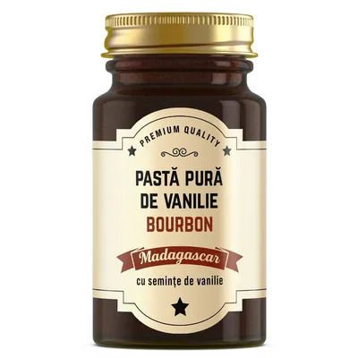 Pasta pura de vanilie bourbon Secretele Ramonei, 100 g, Laboratoarele Remedia