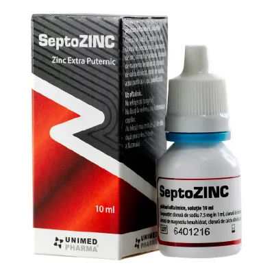 Solutie izotonica SeptoZINC, 10ml, Unimed Pharma