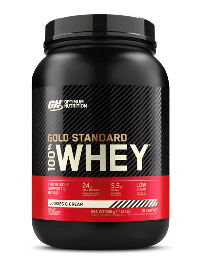 Pudra proteica proteine din zer 100% Whey Gold Standard Biscuiti si Crema, 896g, Optimum Nutrition