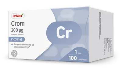 Dr. Max Crom 200mcg, 100 comprimate