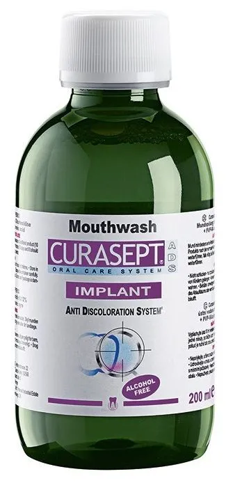 Apa de gura ADS Implant Pro cu 0,20% CHL, 200ml, Curasept