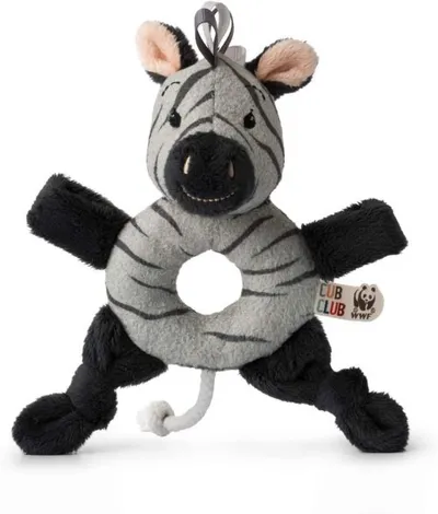 Jucarie apucatoare bebe zebra Ziko gri, WWF, iFamily