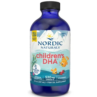 Omega-3 cu aroma de capsuni pentru copii Children's DHA, 237 ml, Nordic Naturals