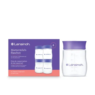 LANSINOH 20517 RECIPIENT STOCARE LAPTE MATERN 4 BUCATI