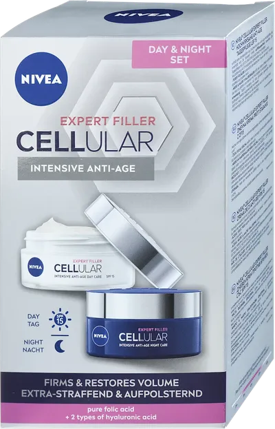 Set rutina anti-rid Cellular Firming Crema de zi 50ml + Crema de noapte 50ml, Nivea
