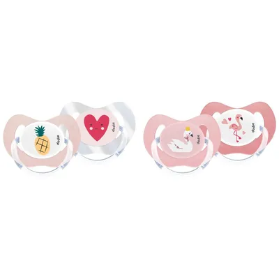 Set suzete ortodontice din silicon 6 luni+, 2 bucati, Dodie
