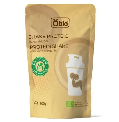 Shake Proteic cu Vanilie Bio, 300 g, Obio