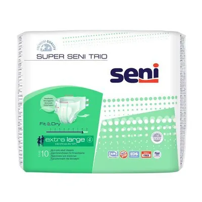 Scutece pentru adulti Super Seni Trio, Extra Large, 10 bucati, Seni