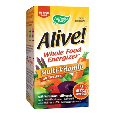 Alive fara fier Nature's Way, 30 tablete, Secom