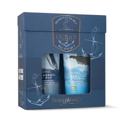 BOTTEGA VERDE 183910 SET CADOU BARBATI CURATARE CORP CU AROME MARINE MOMENTI DI BLU