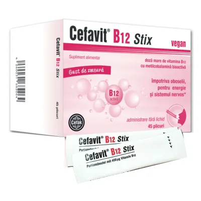 Cefavit B12 Stix, 45 plicuri, Cefak KG
