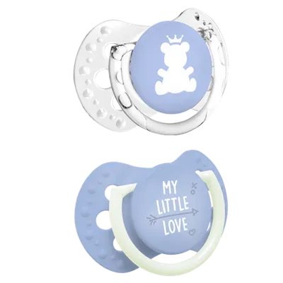 Suzeta din silicon Dynamic Night&Day little love pentru baieti 0-2 luni, 2 bucati, Lovi