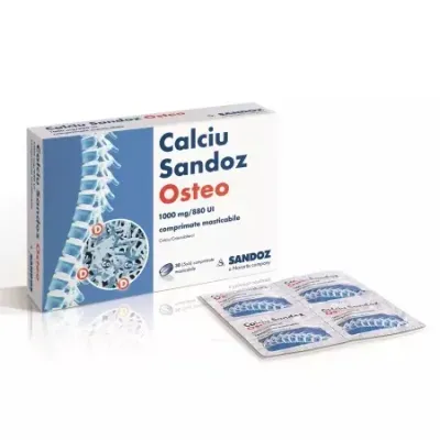 Calciu Sandoz Osteo, 1000 mg/880 UI, Sandoz