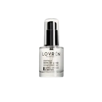 Elixir pentru par deteliorat Cristali Semi Di Lino, 30ml, Lovren