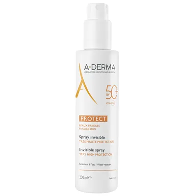 Spray pentru piele sensibila cu SPF 50+ A-Derma Protect, 200 ml, A-Derma