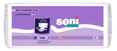 Scutece pentru adulti Standard Plus, Large, 30 bucati, Seni