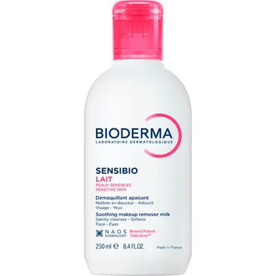 Lapte demachiant pentru piele sensibila Sensibio, 250 ml, Bioderma