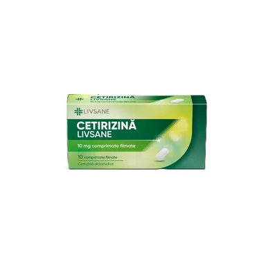 LIVSANE CETIRIZINA 10MG X 10 COMPRIMATE FILMATE