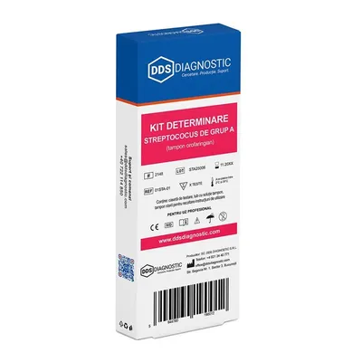KIT DETERMINARE STREP A (TAMPON OROFARINGIAN), UZ PROFESIONAL 1 TEST KIT DDS